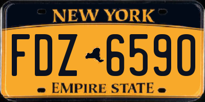 NY license plate FDZ6590