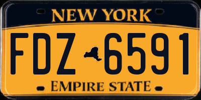 NY license plate FDZ6591