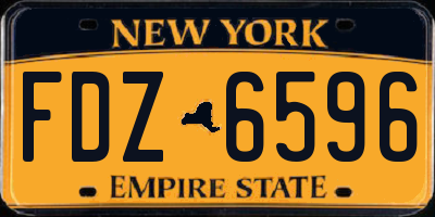 NY license plate FDZ6596