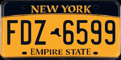 NY license plate FDZ6599