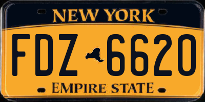 NY license plate FDZ6620