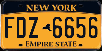 NY license plate FDZ6656
