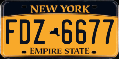 NY license plate FDZ6677