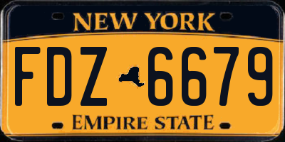 NY license plate FDZ6679