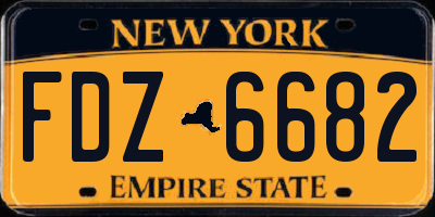 NY license plate FDZ6682