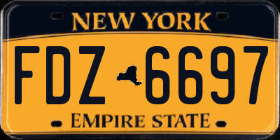 NY license plate FDZ6697