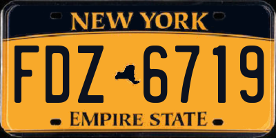 NY license plate FDZ6719