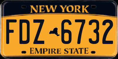 NY license plate FDZ6732