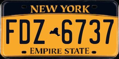NY license plate FDZ6737