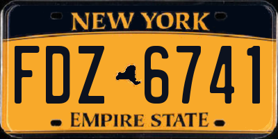 NY license plate FDZ6741