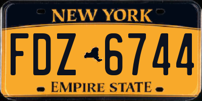 NY license plate FDZ6744