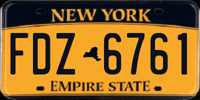 NY license plate FDZ6761