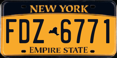 NY license plate FDZ6771