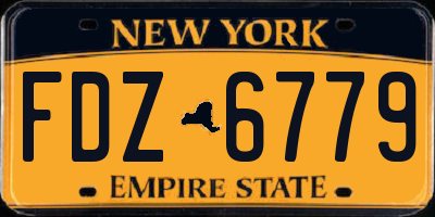 NY license plate FDZ6779