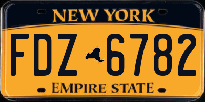 NY license plate FDZ6782