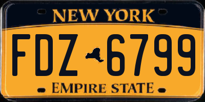 NY license plate FDZ6799