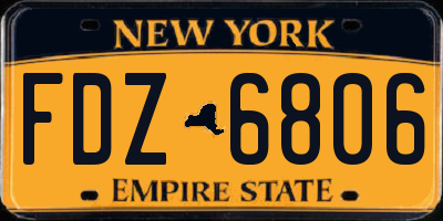 NY license plate FDZ6806