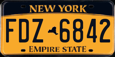 NY license plate FDZ6842