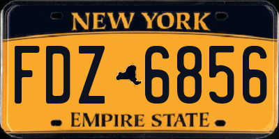 NY license plate FDZ6856