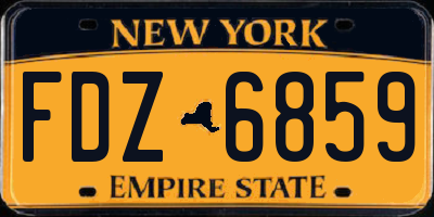 NY license plate FDZ6859