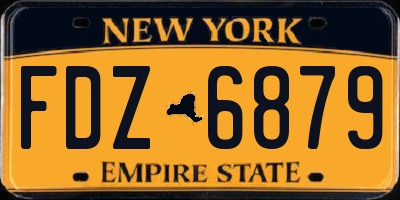 NY license plate FDZ6879