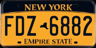 NY license plate FDZ6882