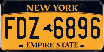 NY license plate FDZ6896