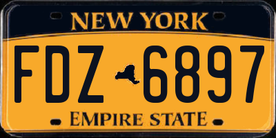 NY license plate FDZ6897