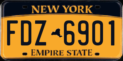 NY license plate FDZ6901