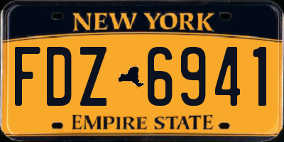 NY license plate FDZ6941