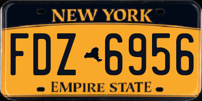 NY license plate FDZ6956