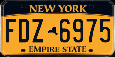 NY license plate FDZ6975