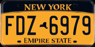 NY license plate FDZ6979