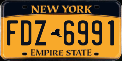 NY license plate FDZ6991