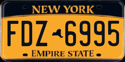 NY license plate FDZ6995