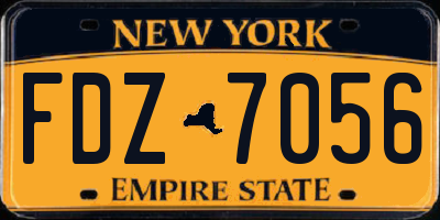 NY license plate FDZ7056