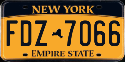 NY license plate FDZ7066