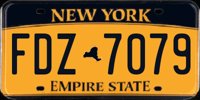 NY license plate FDZ7079