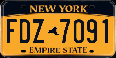 NY license plate FDZ7091