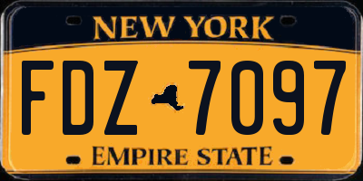 NY license plate FDZ7097