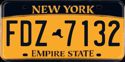 NY license plate FDZ7132