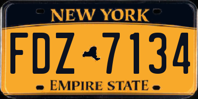 NY license plate FDZ7134