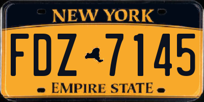 NY license plate FDZ7145