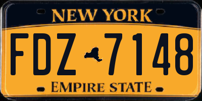 NY license plate FDZ7148