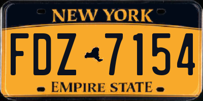 NY license plate FDZ7154