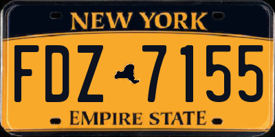 NY license plate FDZ7155