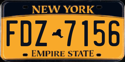 NY license plate FDZ7156