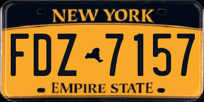 NY license plate FDZ7157