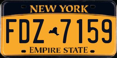 NY license plate FDZ7159