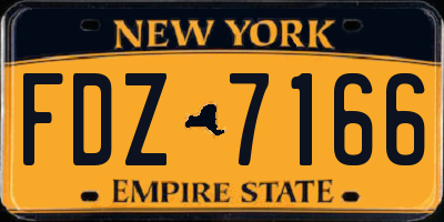 NY license plate FDZ7166